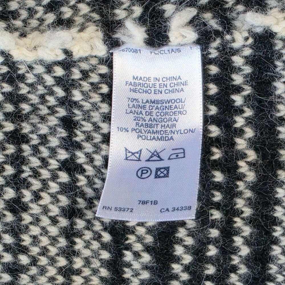 VTG French Connection Sweater Coat Medium Lambswool Angora Knit Cardigan Y2K - Picture 11 of 11
